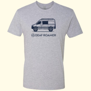 Deaf Roamer Van Logo Premium T-Shirt – Heather Grey
